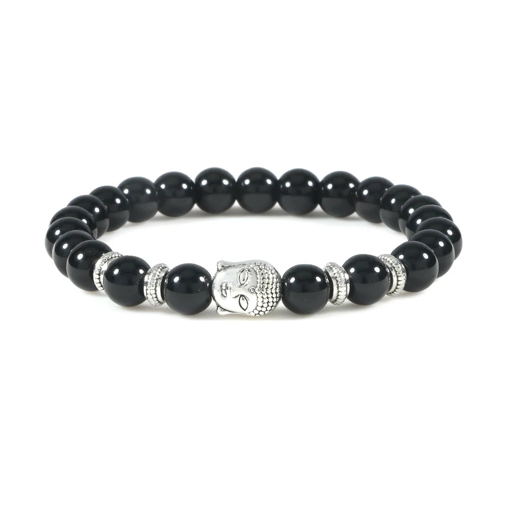 Pulseira Reiki Premium de Buda com Olho de Tigre Natural