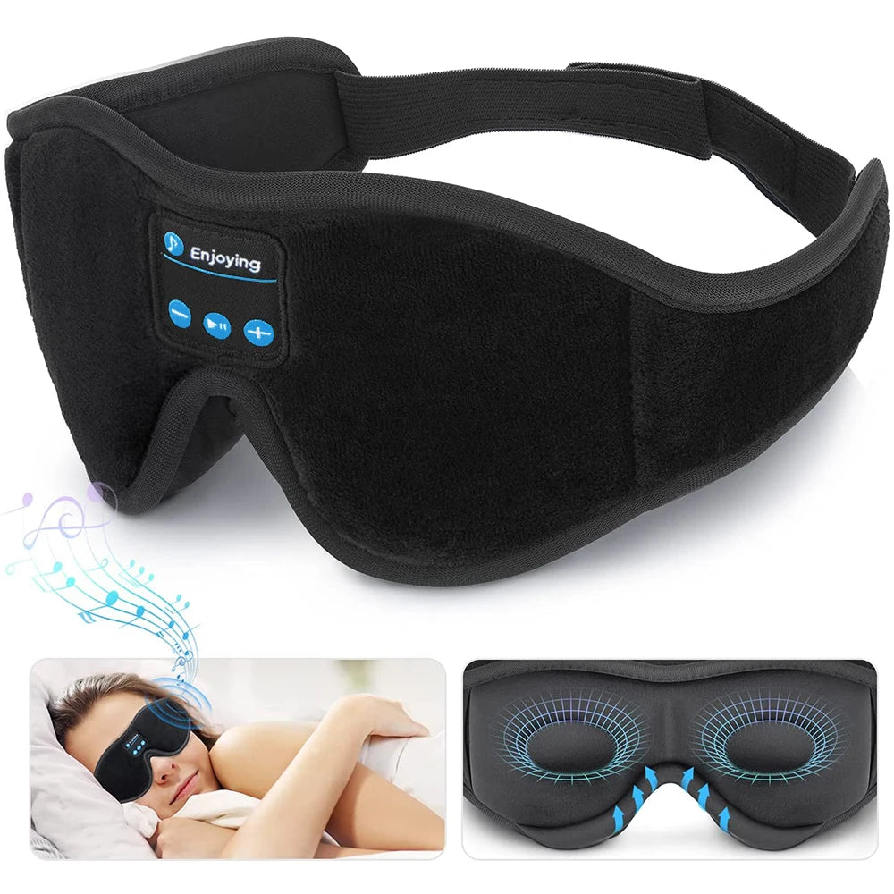 Máscara de Dormir Premium com Fone Bluetooth 3D
