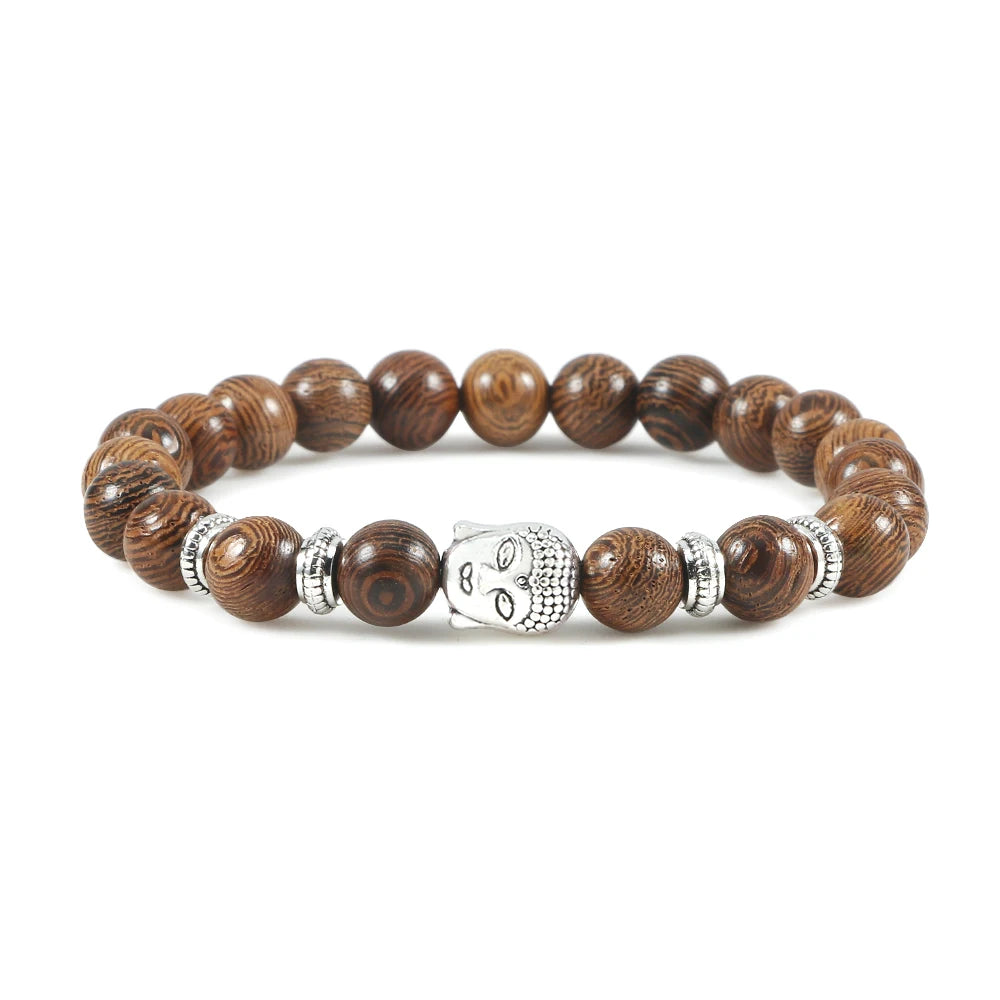 Pulseira Reiki Premium de Buda com Olho de Tigre Natural
