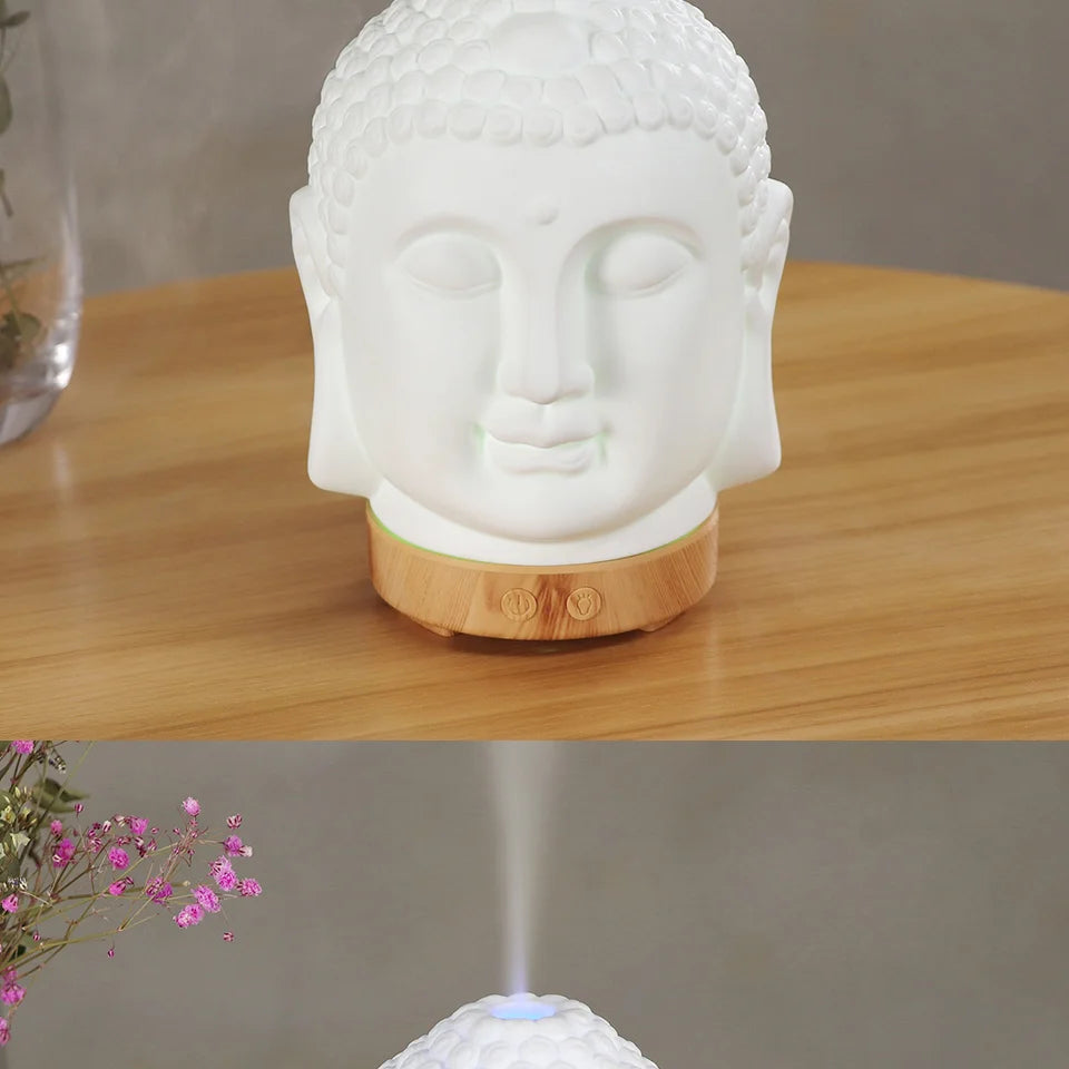 Difusor Umidificador Buda Premium com Wi-Fi e 7 Cores LED