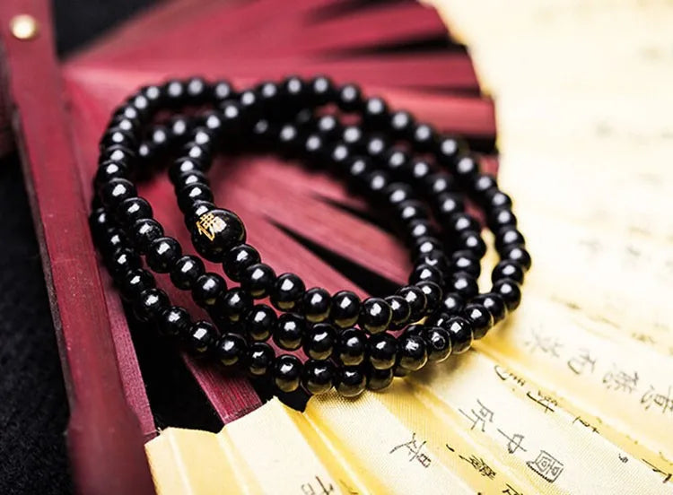 6mm Natural Sandalwood Buddhist Buddha Meditation 108 beads Wood Prayer Bead Mala Bracelet Women Men jewelry