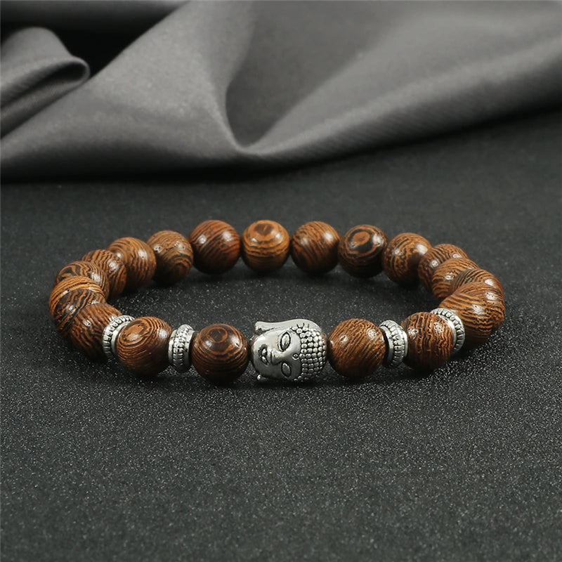 Pulseira Reiki Premium de Buda com Olho de Tigre Natural