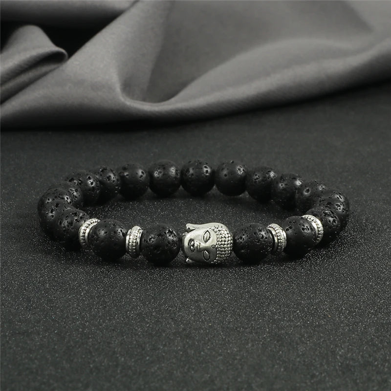 Pulseira Reiki Premium de Buda com Olho de Tigre Natural