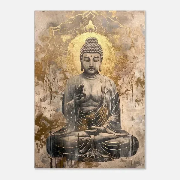 Quadro Minimalista Premium — Buda Abstrato