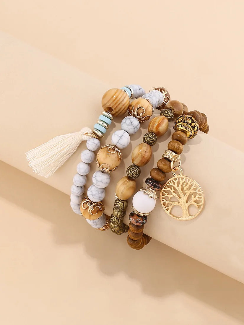 Conjunto Premium de Pulseiras Boho Árvore da Vida