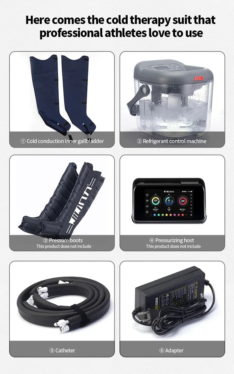 Botas de Pressoterapia Premium JILI com 6 Câmaras