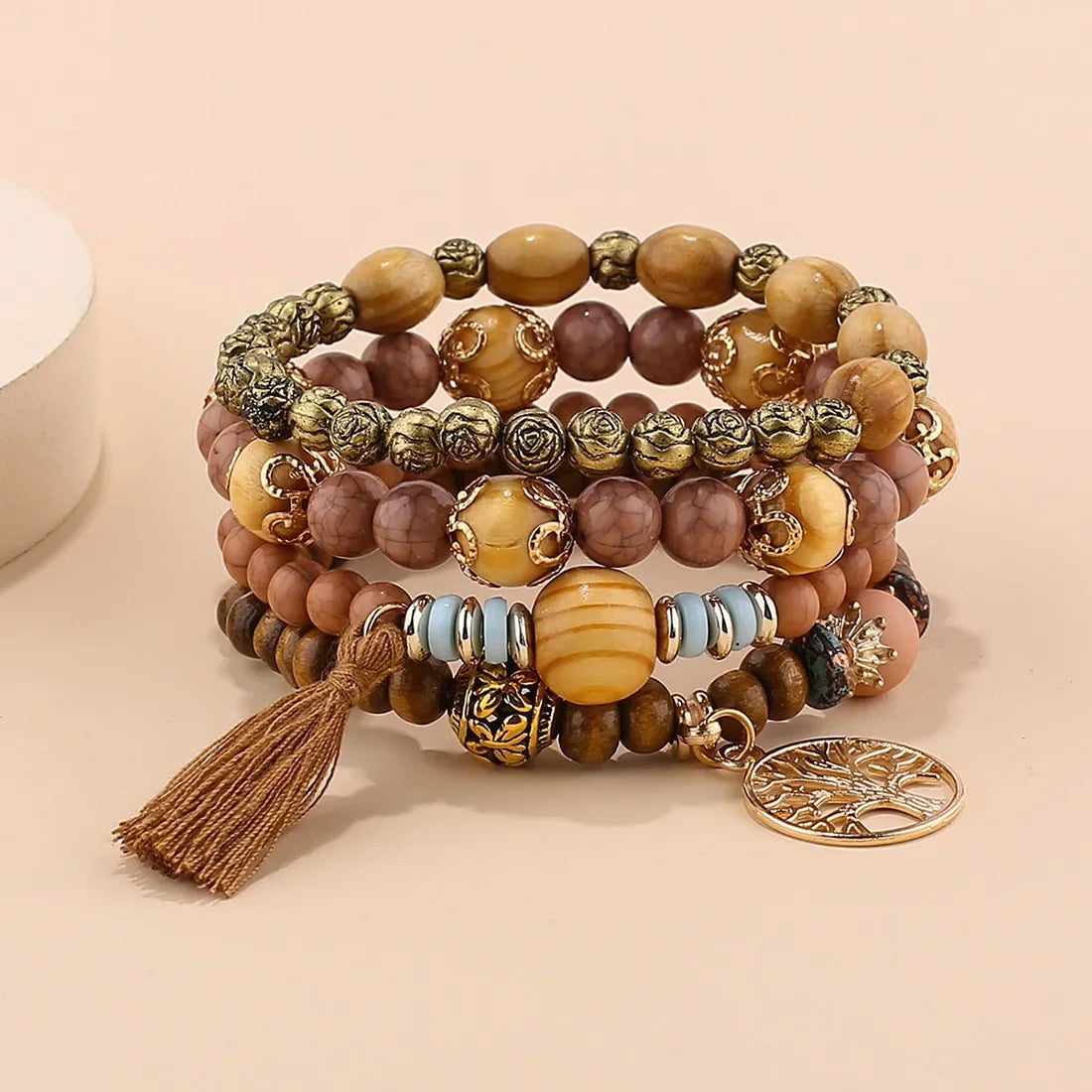 Kit de Pulseiras Boho Premium Árvore da Vida