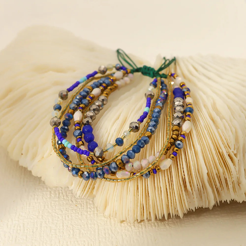 Pulseira Mini Boho Premium de Miçangas Multicamadas