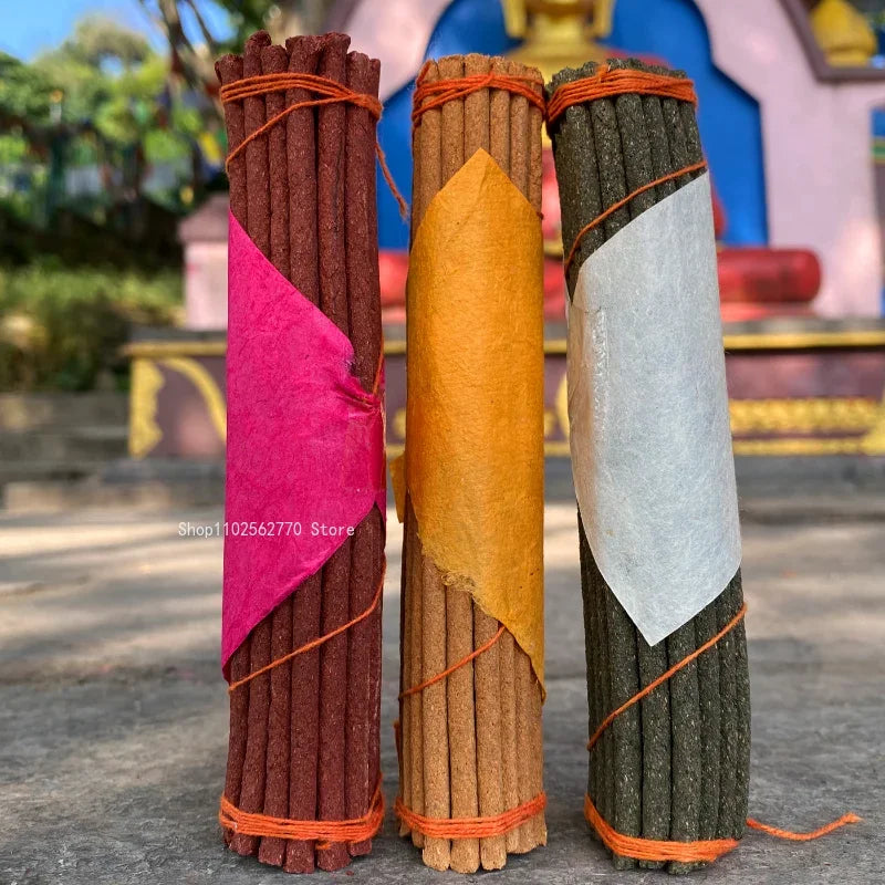 Kit Premium com 3 Pacotes de Incenso Tibetano Nepalês Artesanal