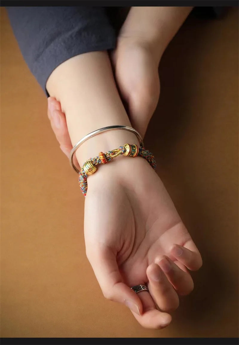 Pulseira Tibetana Artesanal Premium Om Mani Padme Hum