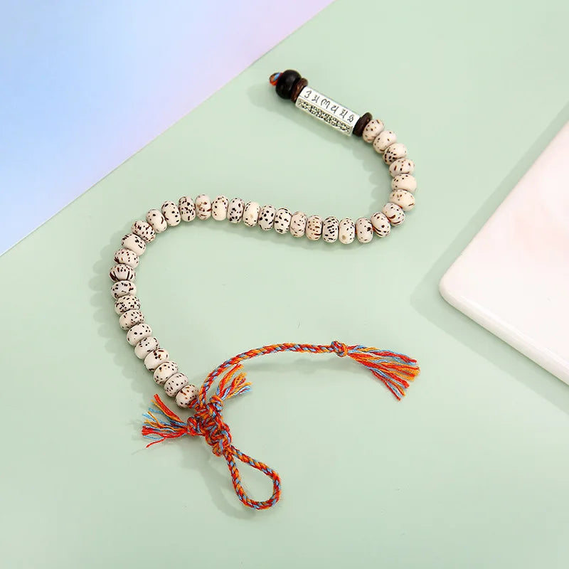 Pulseira Budista Tibetana Premium com Mantra das Seis Palavras