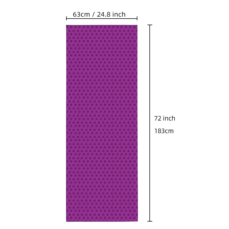 Toalha Premium para Hot Yoga com Pontos de Aderência