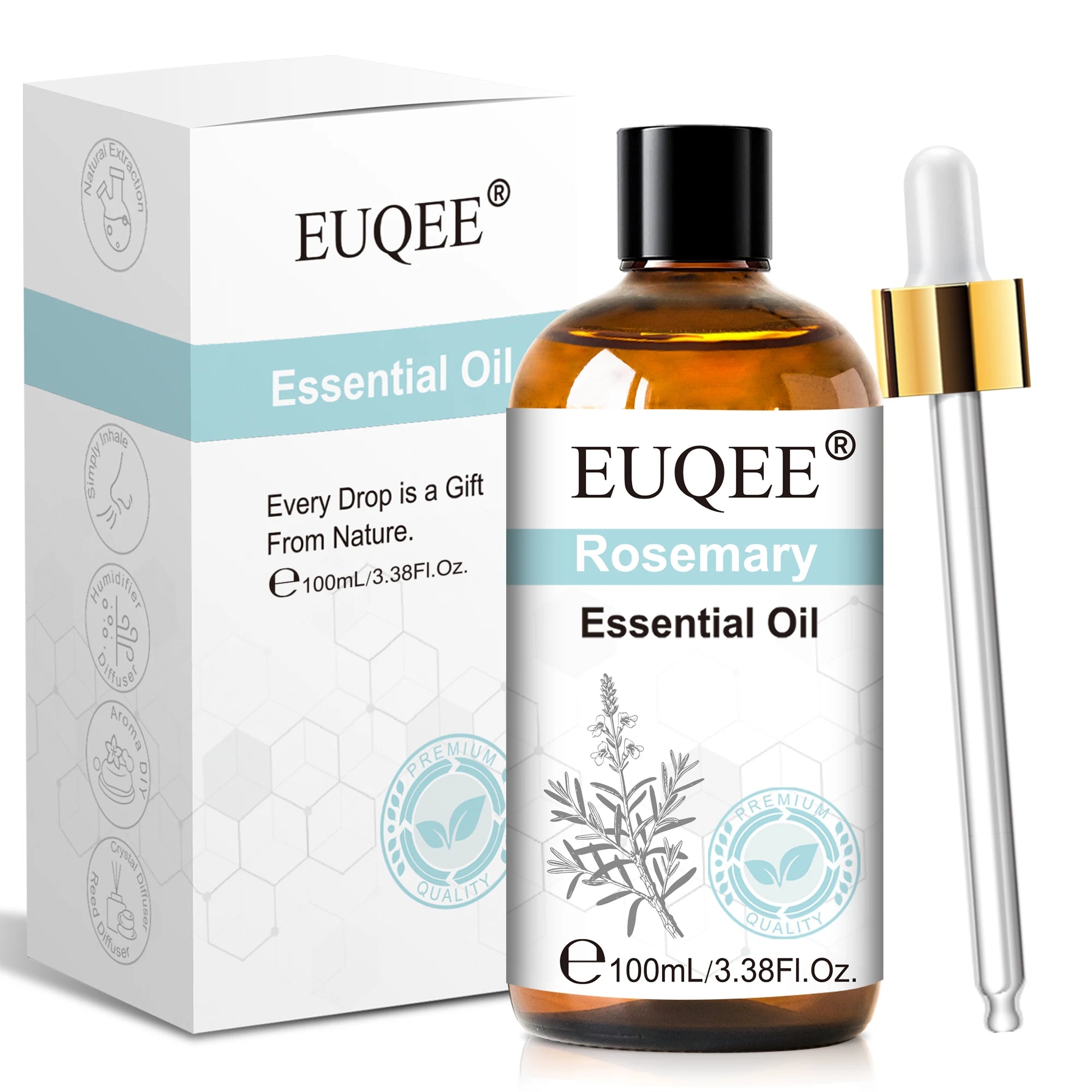 Óleo Essencial Premium EUQEE 100ml para Difusor de Varetas e Umidificador