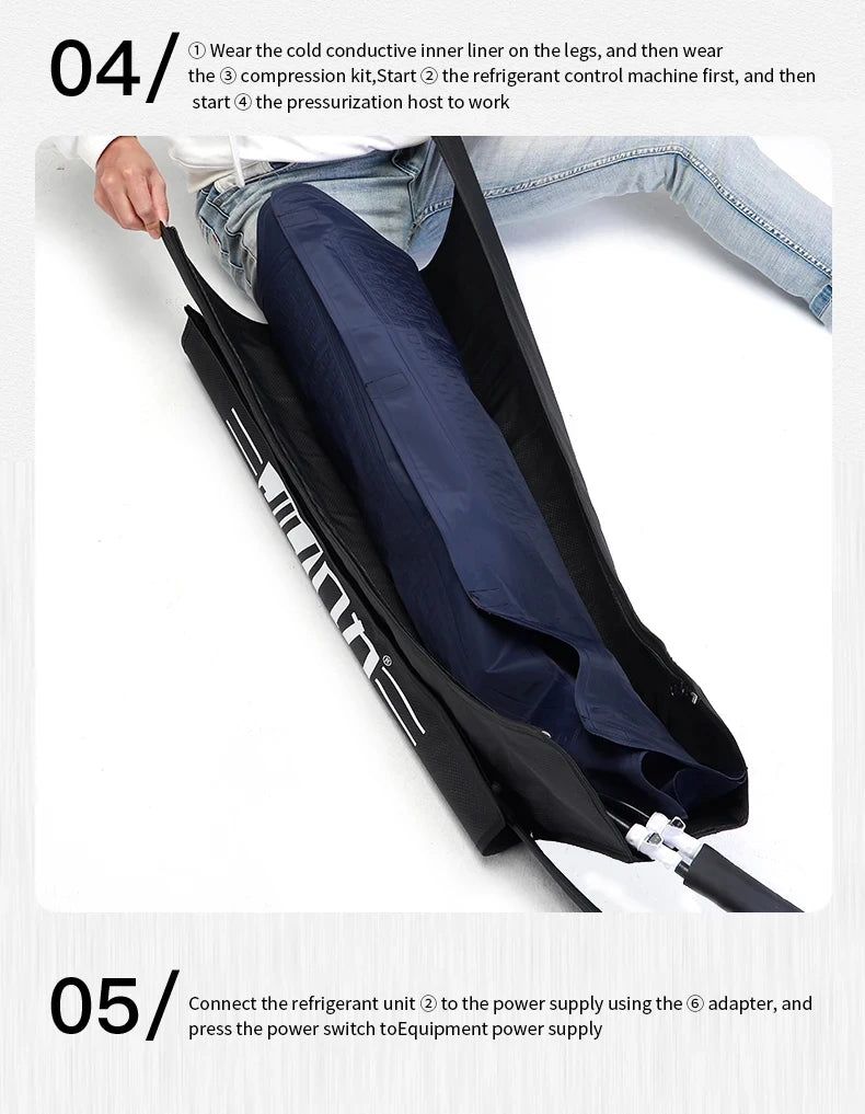 Botas de Pressoterapia Premium JILI com 6 Câmaras