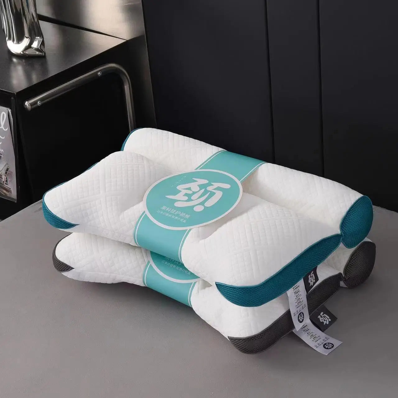 Travesseiro Ergonômico Premium de Penas de Ganso