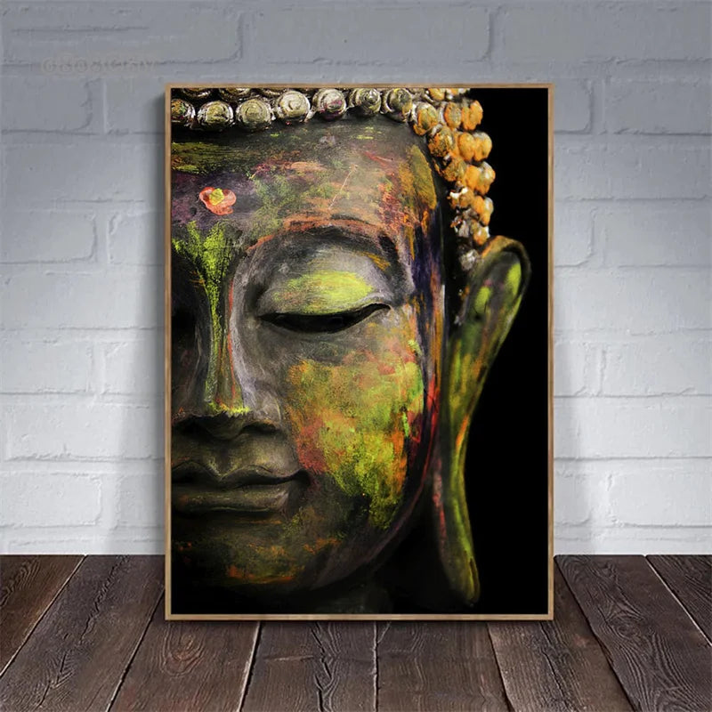 Quadro do Retrato de Buda em Bronze Premium