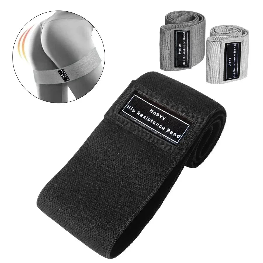Kit Premium de Faixas de Resistência em Tecido para Glúteos e Coxas