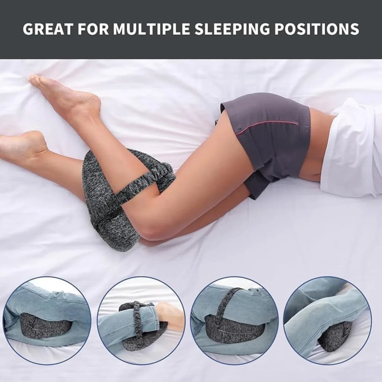 Travesseiro Ortopédico de Memory Foam para Pernas e Joelhos