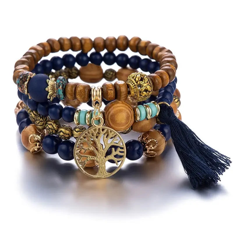 Kit de Pulseiras Boho Premium Árvore da Vida