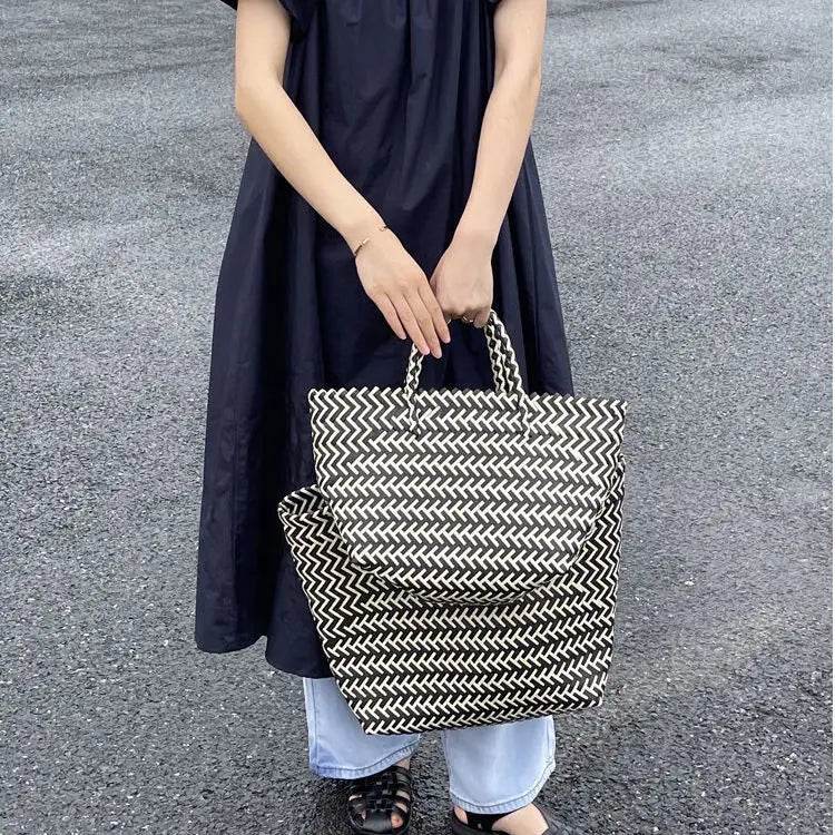 Large Capacity Beach Shopping Bags Woven Shoulder Bag Women Handmade Straw Handbags Summer Travel Bag - Aloha Spirit Store