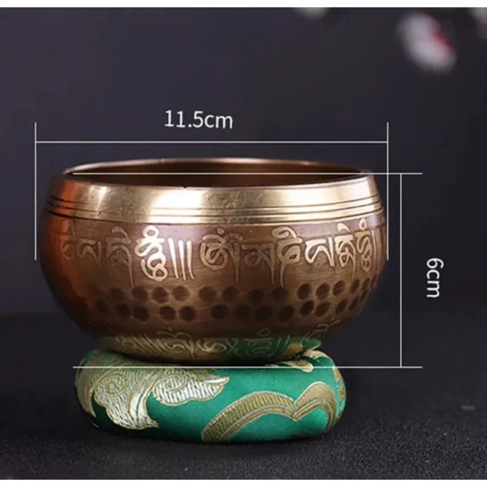 Tigela Tibetana Premium em Cobre Artesanal Nepalesa