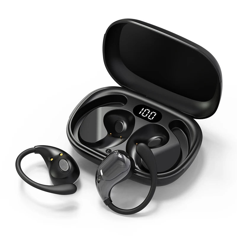 Fone de Ouvido Premium TWS Bluetooth 5.4 com Gancho