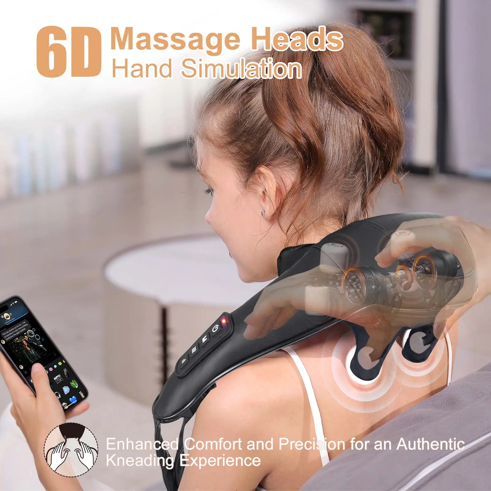Almofada Massageadora Shiatsu Premium sem Fio