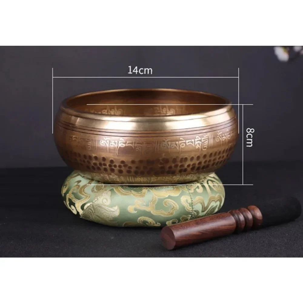 Tigela Tibetana Premium em Cobre Artesanal Nepalesa