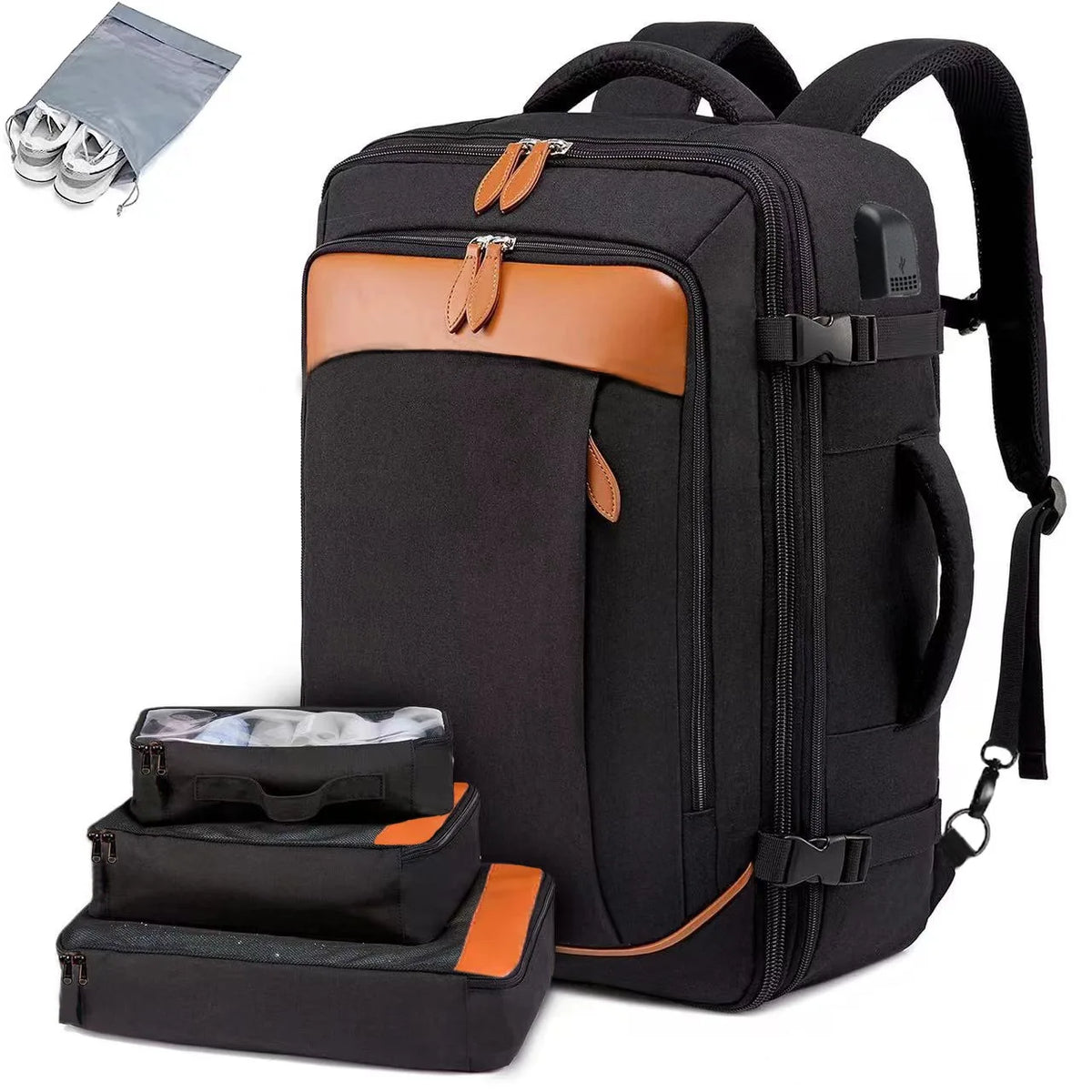 Mochila de Viagem Premium Grande Capacidade Expansível