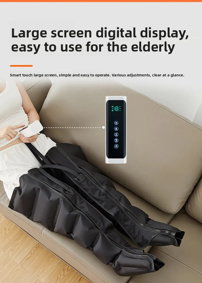 Massageador Elétrico Premium de Pressão de Ar para Pernas com Controle Remoto