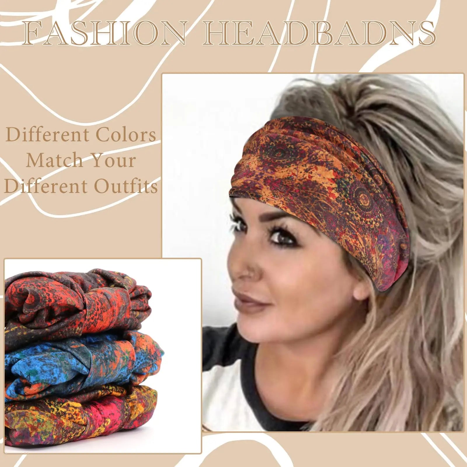 Faixa de Cabelo Turbante Boho Premium