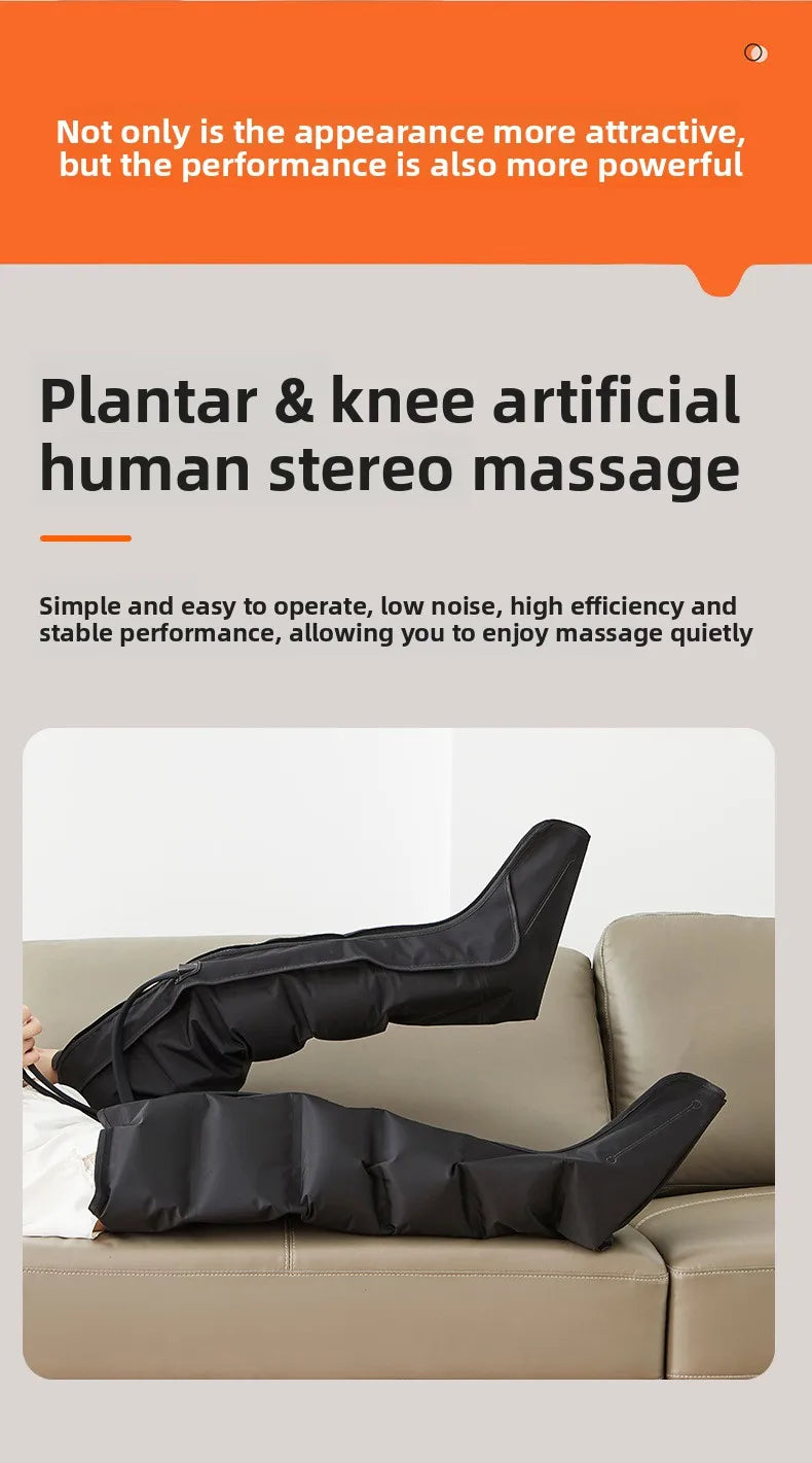 Massageador Elétrico Premium de Pressão de Ar para Pernas com Controle Remoto