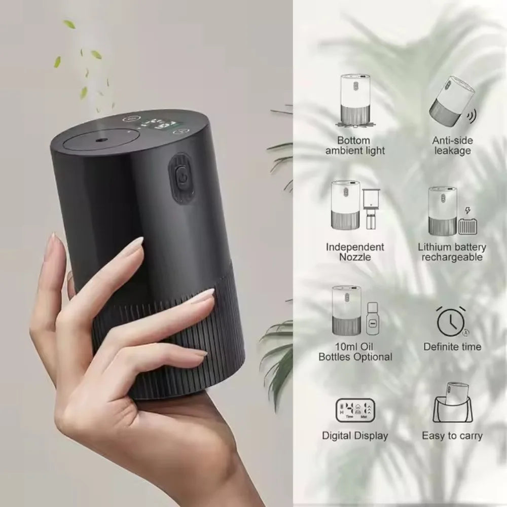 Difusor Portátil Premium de Óleos Essenciais Recarregável