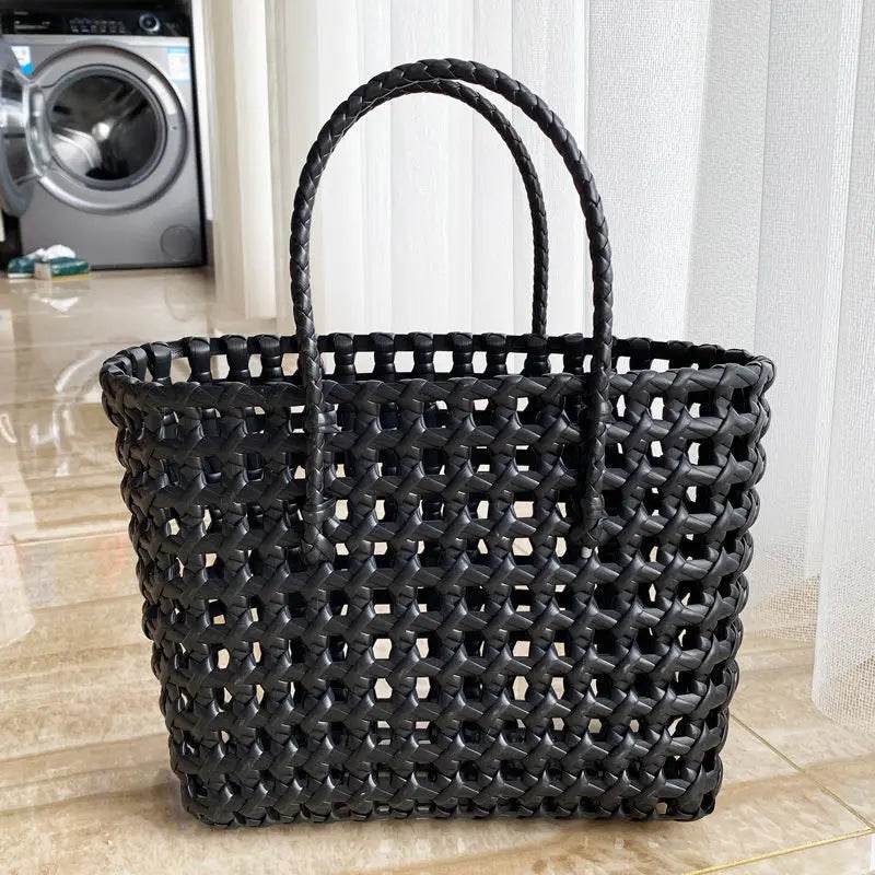 Ins Fashion Handmade Woven Large Capacity Bag Storage Basket Shopping Basket the Beach Bag Portable Vegetable Basket - Aloha Spirit Store
