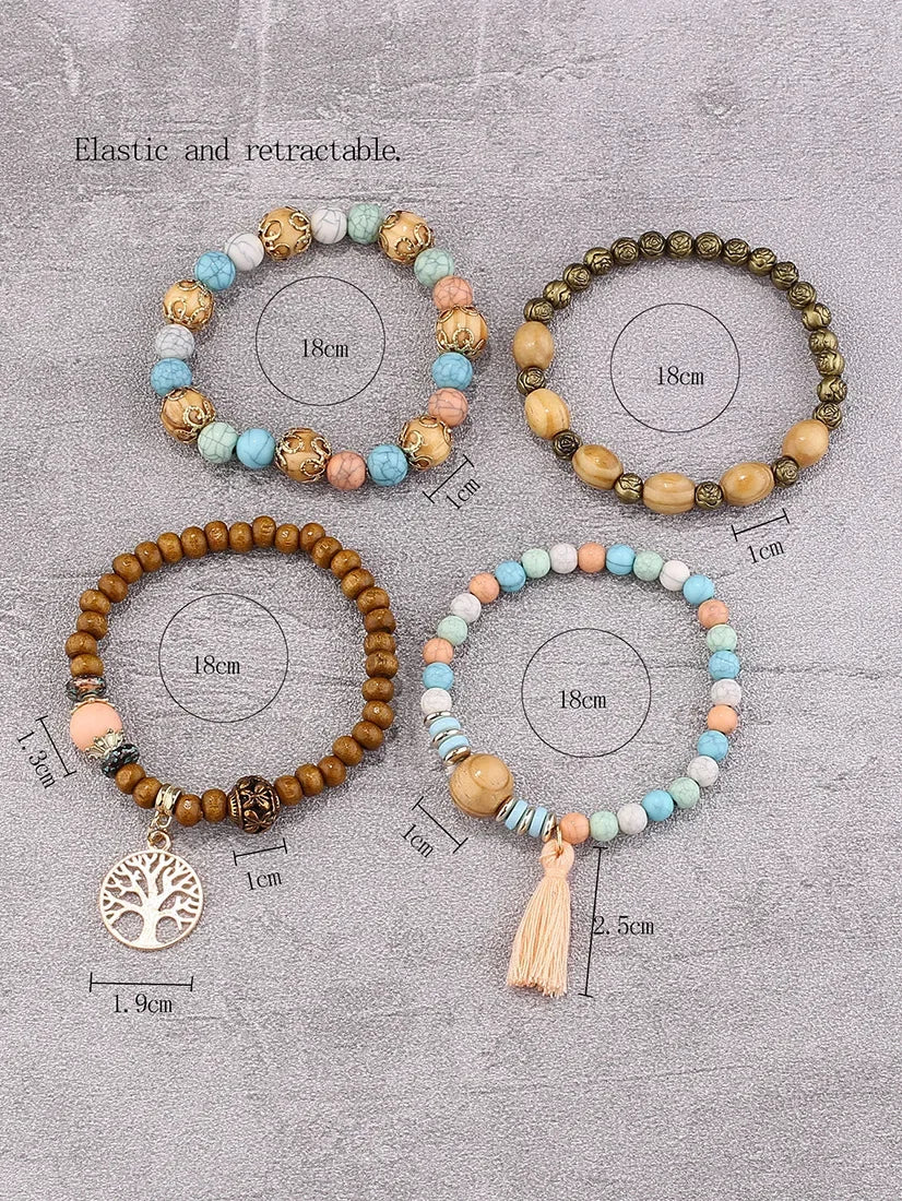 Kit de Pulseiras Boho Premium Árvore da Vida