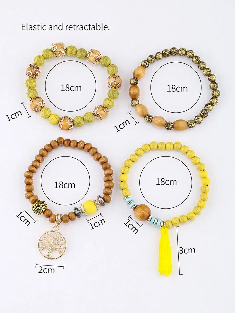 Kit de Pulseiras Boho Premium Árvore da Vida
