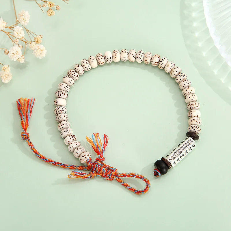 Pulseira Budista Tibetana Premium com Mantra das Seis Palavras