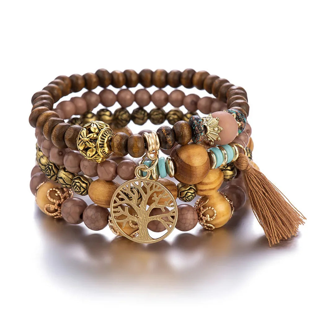 Kit de Pulseiras Boho Premium Árvore da Vida