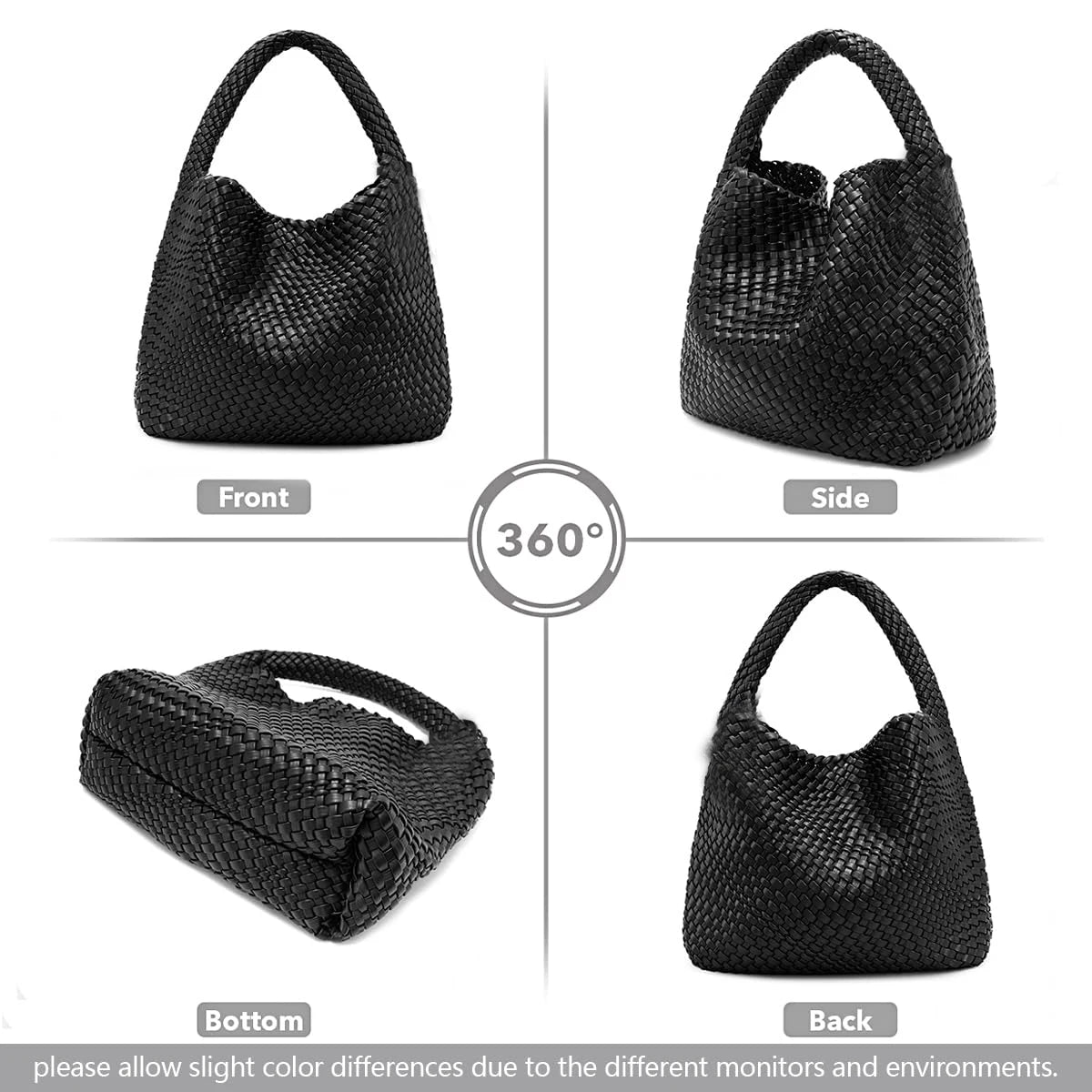 Bolsa Tote Trançada Feminina Premium Grande com Couro Macio