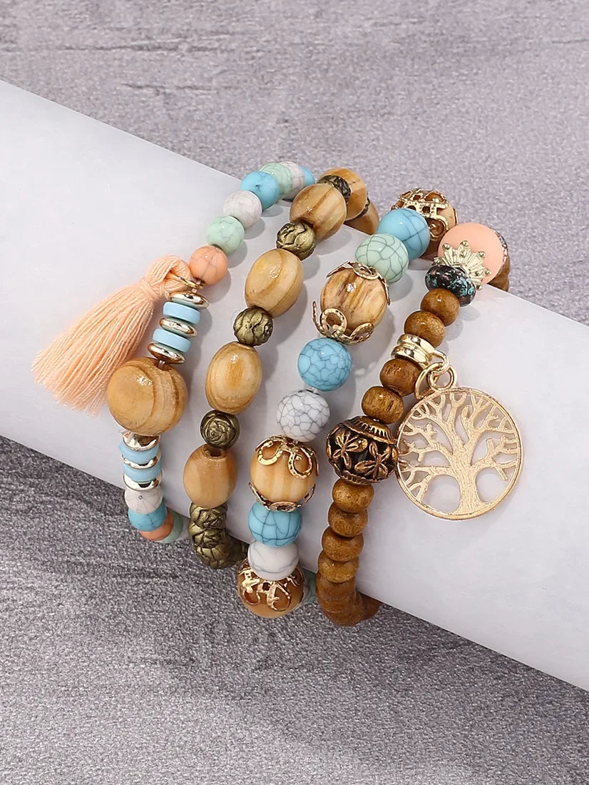 Kit de Pulseiras Boho Premium Árvore da Vida