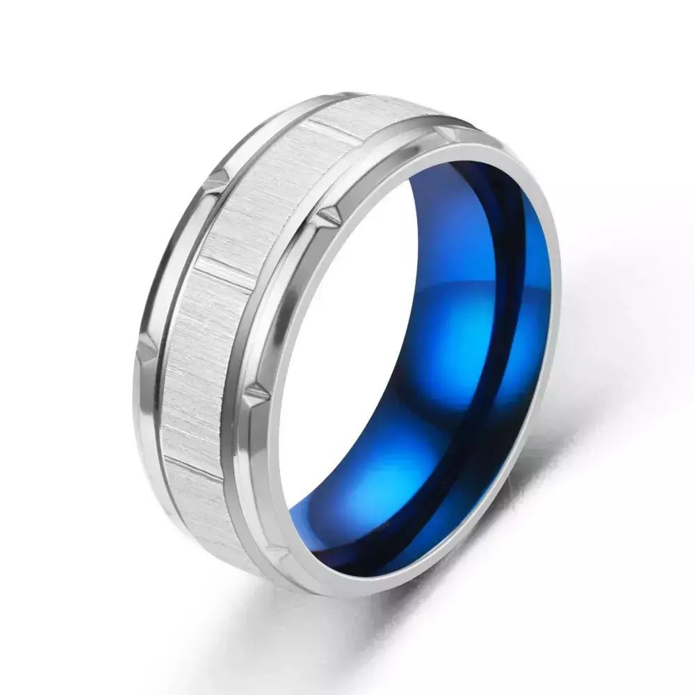 Anel de Tungstênio: Estilo e Força 8mm azul 12 vendido por Aloha Spirit Store
