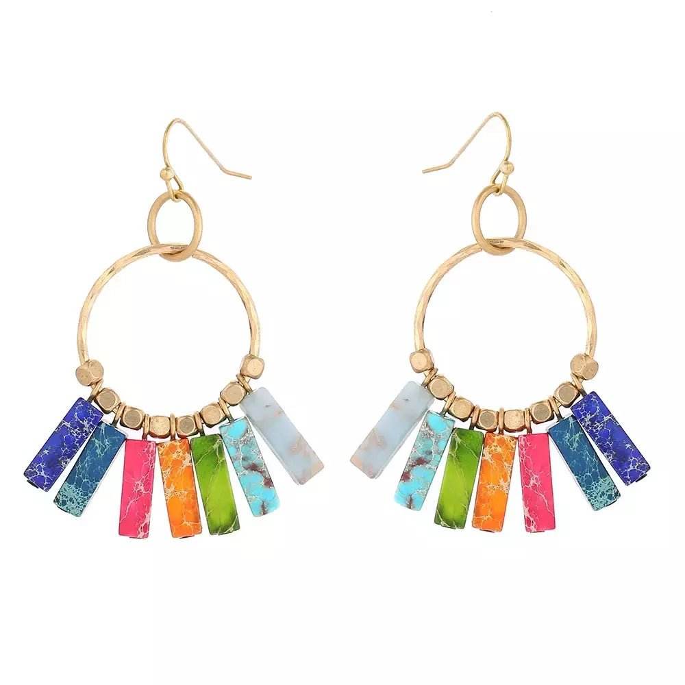 Brincos de Jasper Imperial - Aloha Spirit Store