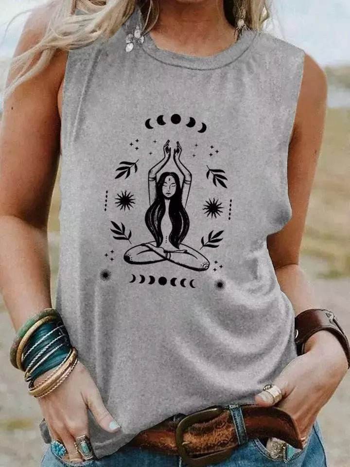 Regata Estilo Boho Vintage Deusa da Lua - Aloha Spirit Store