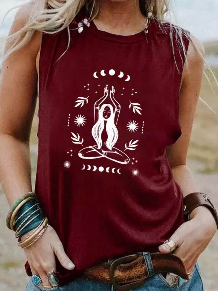 Regata Estilo Boho Vintage Deusa da Lua - Aloha Spirit Store