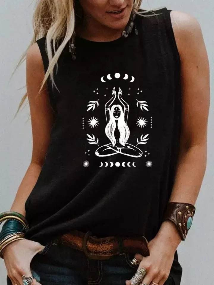 Regata Estilo Boho Vintage Deusa da Lua - Aloha Spirit Store