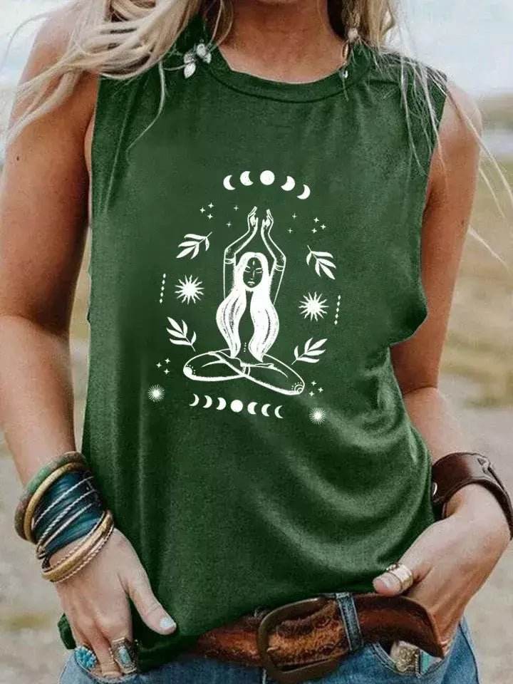 Regata Estilo Boho Vintage Deusa da Lua - Aloha Spirit Store