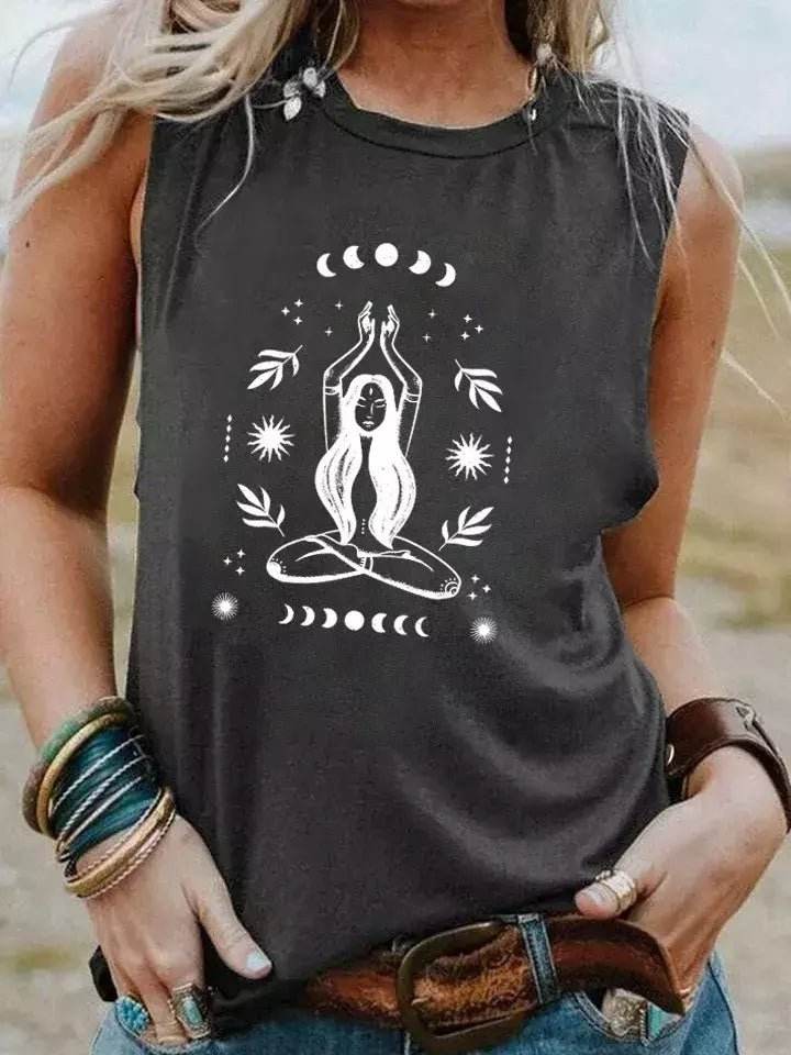 Regata Estilo Boho Vintage Deusa da Lua - Aloha Spirit Store