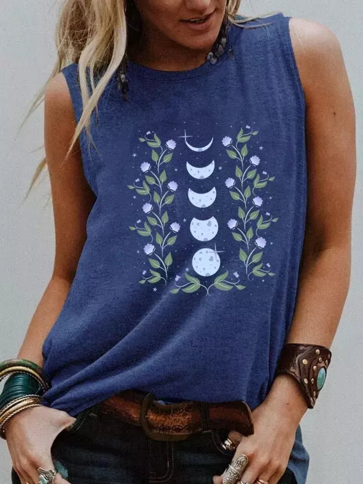 Camiseta Casual - Estampa Fases da Lua Preto S vendido por Aloha Spirit Store