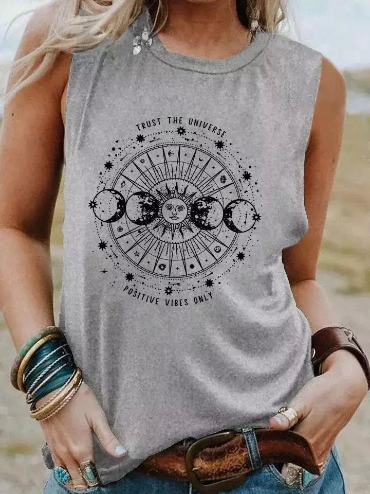 Camiseta Casual - Estampa Fases da Lua Txt azul marinho e branco L vendido por Aloha Spirit Store