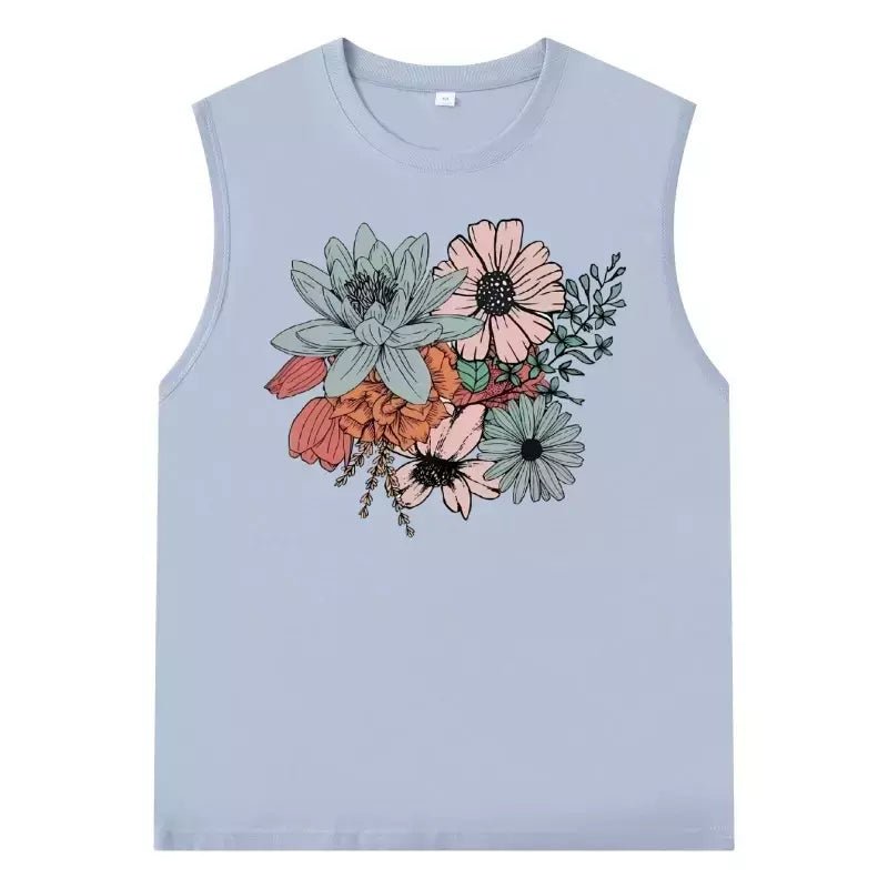 Camiseta Casual - Estampa Floral Cinza escuro M vendido por Aloha Spirit Store